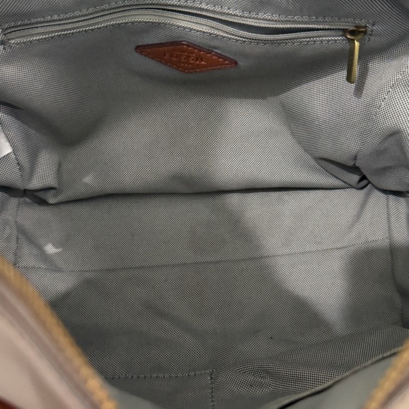 Fossil Beige and Brown Satchel - Picture 7 of 8